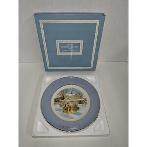 Avon Vintage Christmas Plate 1977 Carollers In The Snow Enoch Wedgwood England